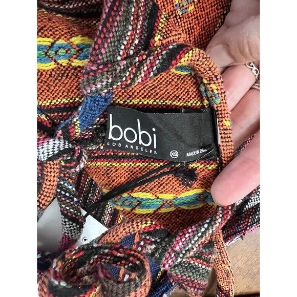 Bobi Los Angeles Sleeveless Romper Aztec Southwest Tie Boho Size XS Multicolor - Picture 7 of 13